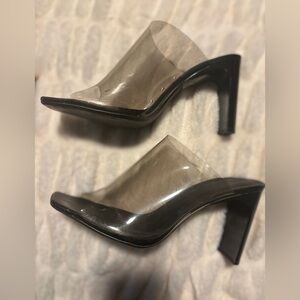 Transparent Black Women's Heels